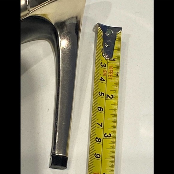 Enzo Angiolini Brodee Sandal Heel Gold Open Toe Size 8 - Picture 12 of 13